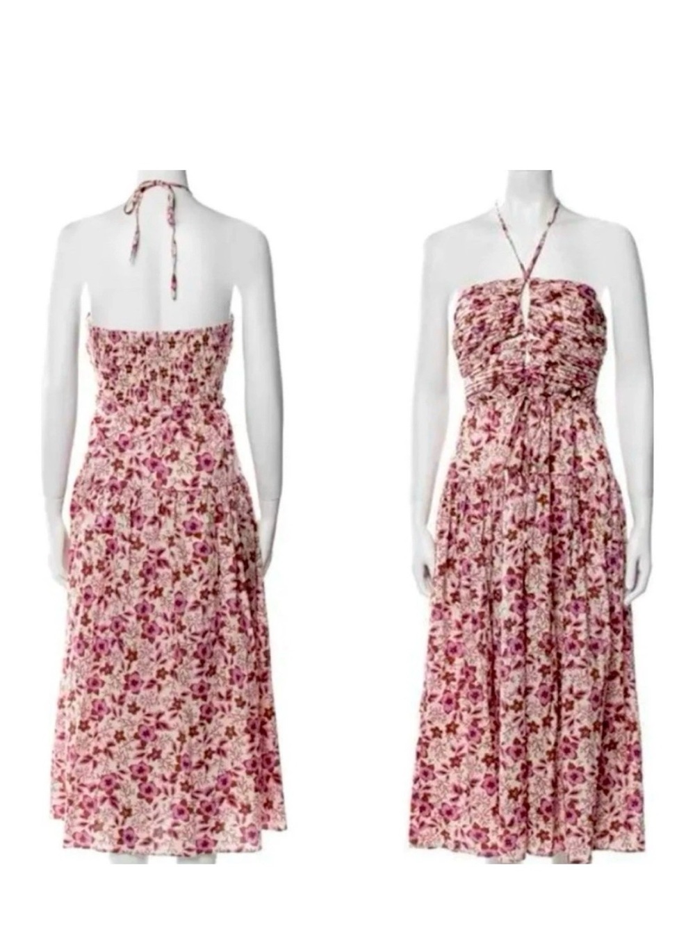 Jason Wu Floral Halter Maxi Dress in Pink